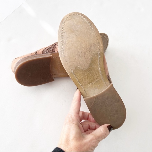 Bronx Oxford Style Lace Up Shoes Open Netting lace like neutral vintage vibes - Picture 5 of 8